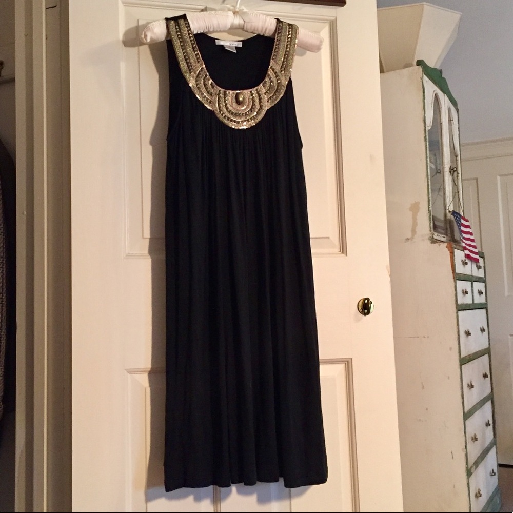 wd.ny cocktail short dress metallic embroidered - Picture 3 of 5